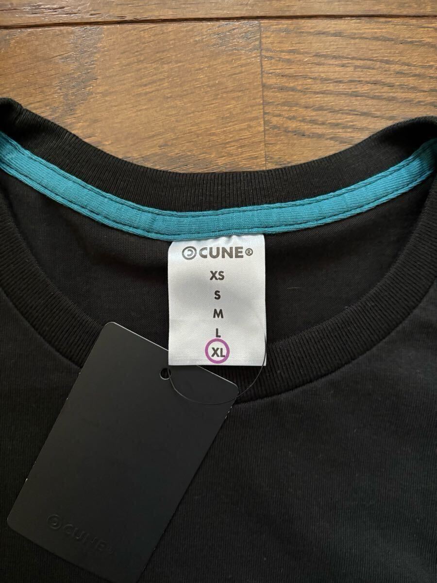 タグ付き未使用品 cune キューン バーカ プリントtシャツ xl 半袖 ブラック